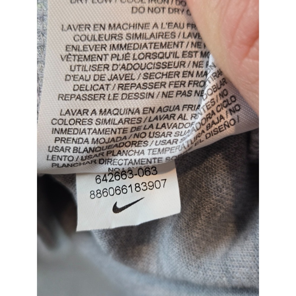 Nike Tech Hoodie Womens Small Grey Heathered Fleece Funnel Sweatshirt 642663 - Picture 5 of 11
